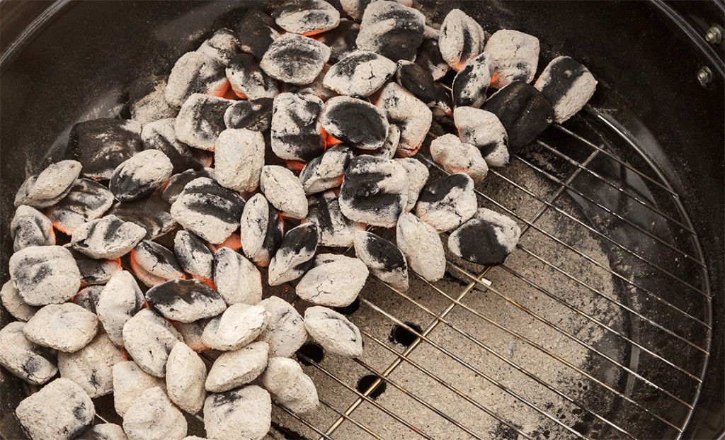 Briketten in BBQ 2-zones (2)